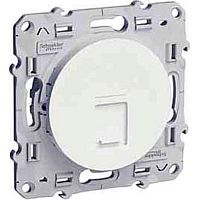 Розетка компьютерная без рамки Schneider Electric Odace 1-м. RJ45 6e белый картинка